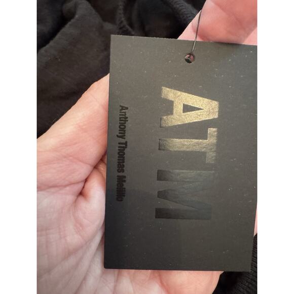 ATM Anthony Thomas Melillo L59211 Womens Black Wide Leg Jumpsuit Cotton XS NWT - Picture 16 of 16